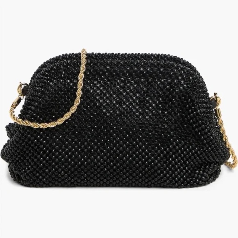 🆕 BNWT Loeffler Randall “Doris” Mini Black Diamanté Purse 🖤